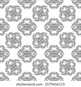 repeating vector pattern designs, black and white backgrounds, batik patterns, tribal, carved and geometric, oriental ethnic patterns, traditional designs and illustrations. 165