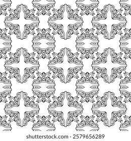 repeating vector pattern designs, black and white backgrounds, batik patterns, tribal, carved and geometric, oriental ethnic patterns, traditional designs and illustrations. 166