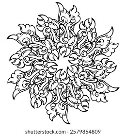 repeating vector pattern designs, black and white backgrounds, batik patterns, tribal, carved and geometric, oriental ethnic patterns, traditional designs and illustrations.190
