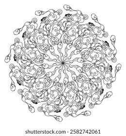 repeating vector pattern designs, black and white backgrounds, batik patterns, tribal, carved and geometric, oriental ethnic patterns, traditional designs and illustrations..041