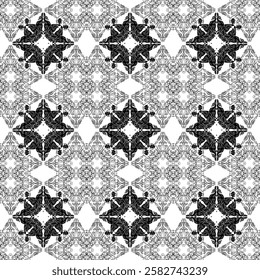 repeating vector pattern designs, black and white backgrounds, batik patterns, tribal, carved and geometric, oriental ethnic patterns, traditional designs and illustrations..053
