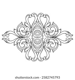 repeating vector pattern designs, black and white backgrounds, batik patterns, tribal, carved and geometric, oriental ethnic patterns, traditional designs and illustrations..065