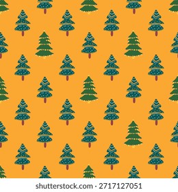 Patrón de repetición de Vectores con Navidades tradicionales. Estilo minimalista y equilibrio festivo.