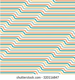  Repeating vector texture. Striped waves. Graphic background 