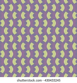 Repeating violet and green wave pattern. Net background. Vector illustration.