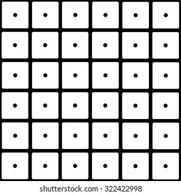 Repeating white dice on a wallpaper effect - vector illustration