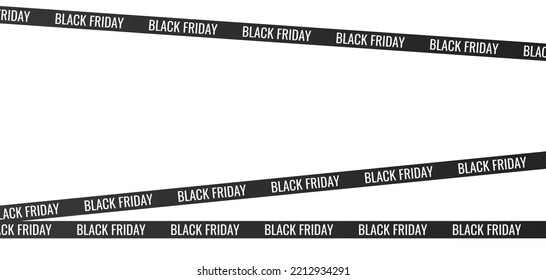repeating white text black friday on black tape
