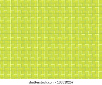 Repeating white, yellow, and green lines on green background