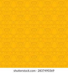 Repeating yellow pineapple pattern on a matching background ideal for tropical summer themes and decorative designs