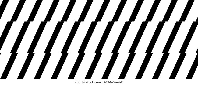 Repeating zigzag lines wallpaper. Thunder bolt background. Electric power, flash light, jagged stripes pattern. Superhero, boom, speed or surprise anime cartoon print. Vector graphic illustration.