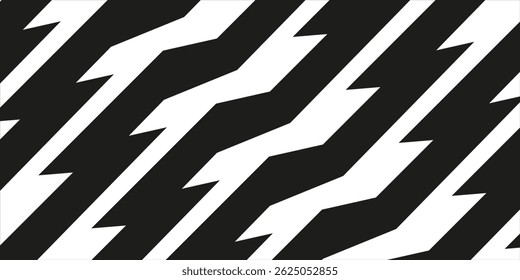 Repeating zigzag lines wallpaper. Thunder bolt background. Electric power, flash light, jagged stripes pattern. Superhero, boom, speed or surprise anime cartoon print. Vector graphic illustration.