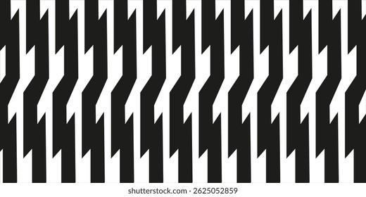 Repeating zigzag lines wallpaper. Thunder bolt background. Electric power, flash light, jagged stripes pattern. Superhero, boom, speed or surprise anime cartoon print. Vector graphic illustration.