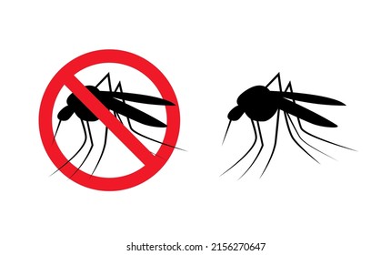 Repellent mosquito stop aim sign icon. Malaria pest insect anti mosquito warning symbol