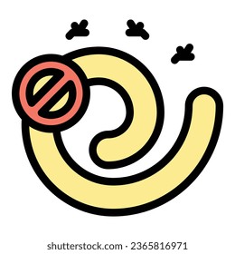 Repellent smoke icon outline vector. Mosquito malaria. Insect control color flat