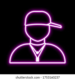 Reper icon. Glowing sign logo vector