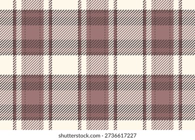 Repetition background check seamless, selection texture plaid textile. Summer pattern fabric vector tartan in pastel and sea shell colors palette.