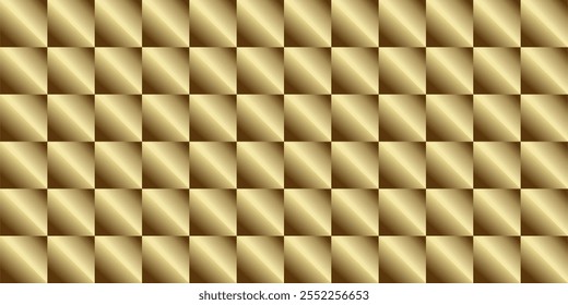 repetition of lines, planes and geometric shapes in the form of squares with gradations of yellow, brown and gold as ornaments or decorations or inspiration in fine arts