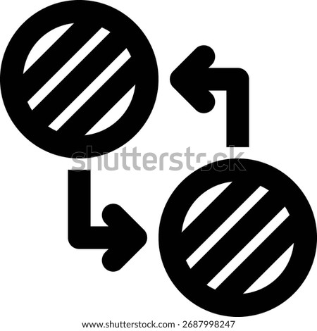 Repetition, Repeat, Flip Outline Icon