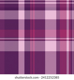 Repetition seamless pattern plaid, messy vector tartan background. Foot texture fabric check textile in magenta and light colors.