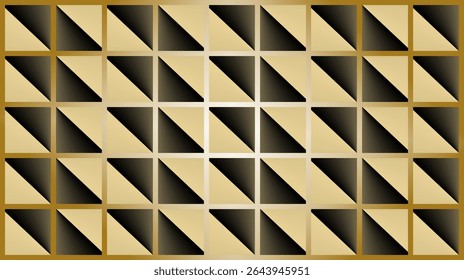 Repetição de linhas retas e cores de gradiente preto e marrom dourado como inspiração de plano de fundo