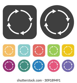 Repetitive Arrow icons set. Vector Illustration eps10