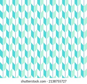 Patrón de flecha repetitiva. Patrón abstracto azul y verde sobre fondo blanco.
