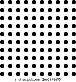 Repetitive big dot grid design on transparent background