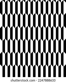Repetitive black and white prism shape background. Black and white arrow shape backdrop.