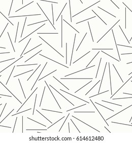 Repetitive chaotic thin lines on pastel background. Lines placed randomly seamless pattern.