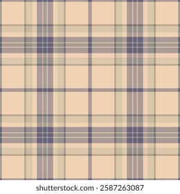 Repetitive fabric texture pattern, 20s tartan check vector. Marketing plaid seamless background textile in pastel and light colors palette.