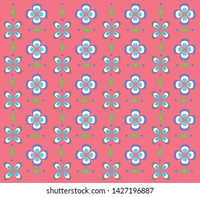 Repetitive Floral Patterns Whit Background Stock Vector (Royalty Free ...
