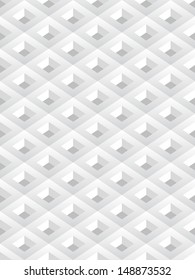 Repetitive geometric abstract background in white color, vector seamless background