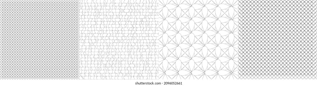 Repetitive geometric black and white pattern, background, texture