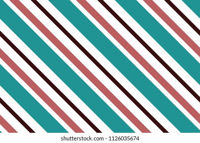 Repetitive geometric pattern with sloping lines, stripes. Design for printing on fabric, paper, wrapper. Vector illustration in blue, green, turquoise shades