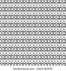 Padrão horizontal repetitivo com formas em cadeia e motivos para os olhos. Ótimo para fronteiras, desenhos tribais e têxteis.
