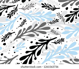Repetitive Leafy Pattern for textile/fabric/background etc. 