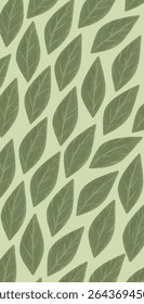 Repetitive leaves with a light paper or fabric texture. Keeps the feeling of living material and calmness.