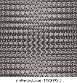 Repetitive loop pattern made with broken rough lines. Abstract knit background. Decorative texture.