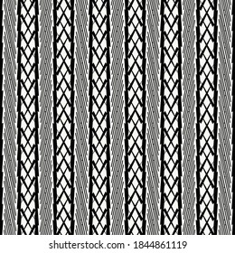 Repetitive monochrome pattern, composed of differently hatched vertical bands. Flat surface with decorative stripes.