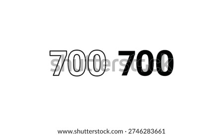 Repetitive number 700 displayed in bold digital font style