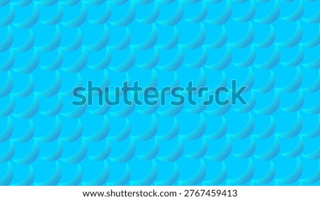 Repetitive Overlapping Blue Crescent Scale Pattern Background