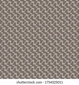 Repetitive pattern with  abstract shapes or signs, with broken curved contours. Graphics in light blue and purple. Wall paper.