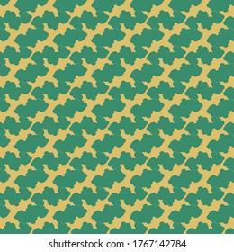 Repetitive pattern consisting of thick stripes with irregular meanders or branches. Decorative striped background alternating in yellow and green. Wallpaper texture. 
