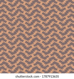 Repetitive pattern consisting of wavy fragments of thick jagged line. Textile material. Wallpaper texture.