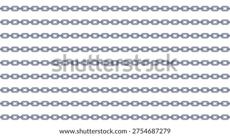 Repetitive pattern of horizontal rows of metal chains