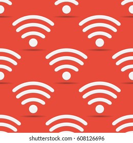 A repetitive pattern of icons from the wi-fi.