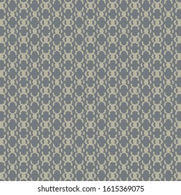 Repetitive pattern in khaki tones, consisting of abstract decorative elements arranged on vertical rows. Wallpaper texture. Wrapping paper.