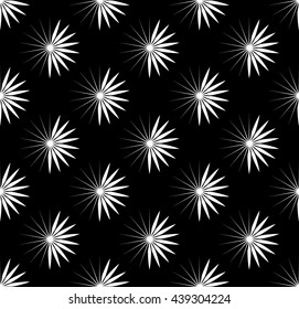 Repetitive pattern with radial-radiating lines. Abstract geometric monochrome background. Intersecting lines texture.