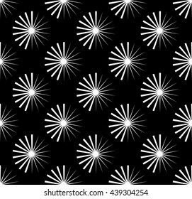 Repetitive pattern with radial-radiating lines. Abstract geometric monochrome background. Intersecting lines texture.