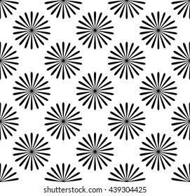 Repetitive pattern with radial-radiating lines. Abstract geometric monochrome background. Intersecting lines texture.